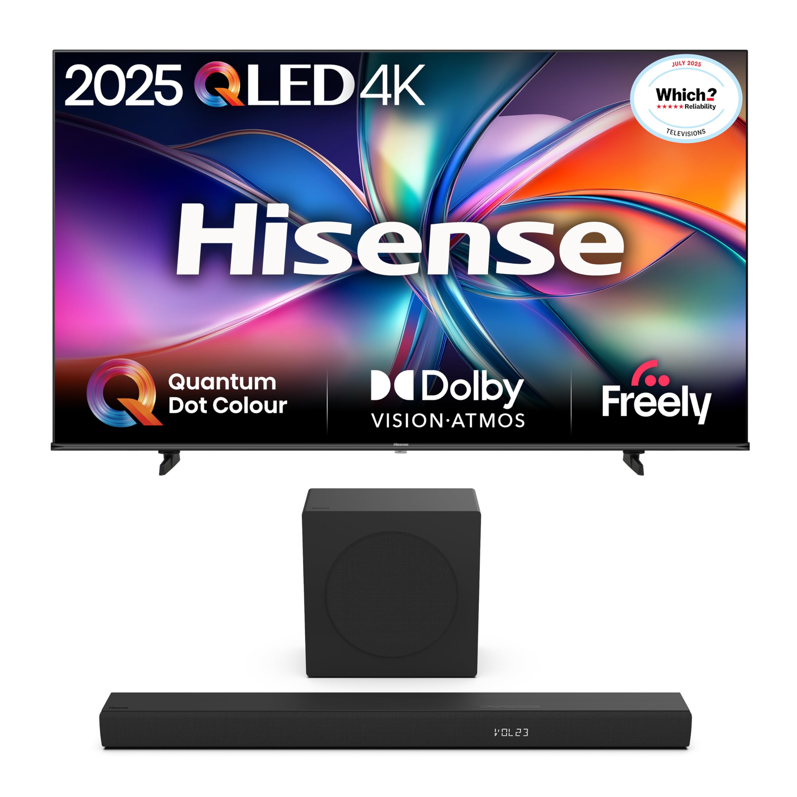 Hisense 43" 43E78QTUK QLED Smart AI TV - 4K Direct Lit Viewing, Quantum Dot Colour, Hi-View AI Engine, Dolby Vision, Dolby Atmos with Freely, Disney +, YouTube, Netflix — view 26