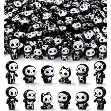 Celltestria 60pcs Halloween Mini Figurines Resin Ghost Toys