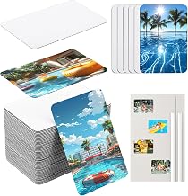 50 Pcs Sublimation Magnets Blank 3.5 x 2.3 Inch Personalized Fridge Refrigerator Magnets Blanks DIY Sublimation Refrigerator Magnet Bulk Soft Magnetic for Kitchen Decorative Fridge Magnets