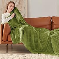 Vista 81 de inhand Knitted Throw Blankets for Couch and Bed, Soft Cozy Knit Blanket with Tassel, Black Lightweight Decorative Blankets and Throws, Farmhouse