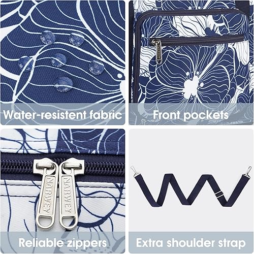 Miniatura 3 de For Spirit Airlines - Bolsa de viaje plegable para mujeres y niñas, Loto azul (con correa de hombro)