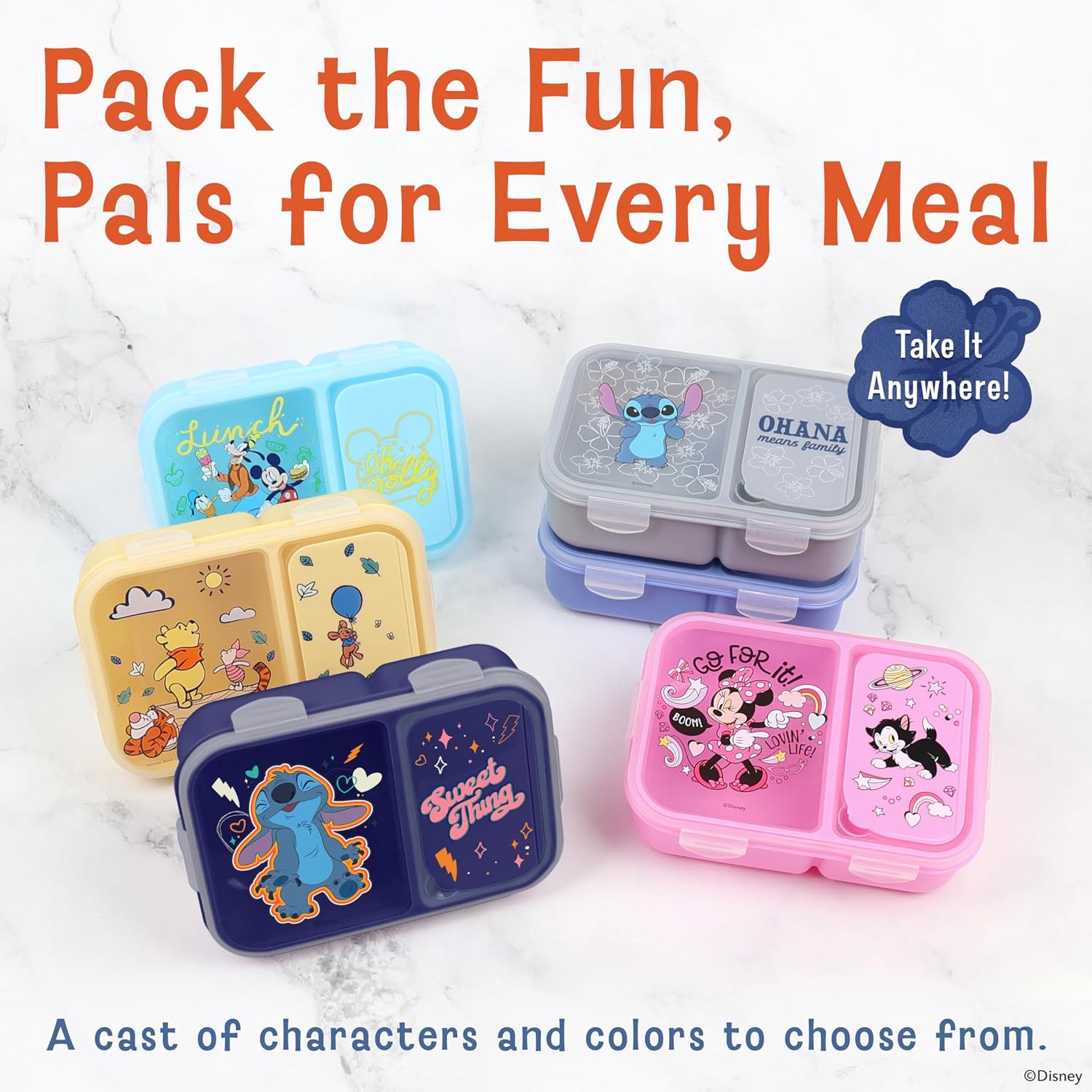 Disney Stitch Bento Box Kids Divided
