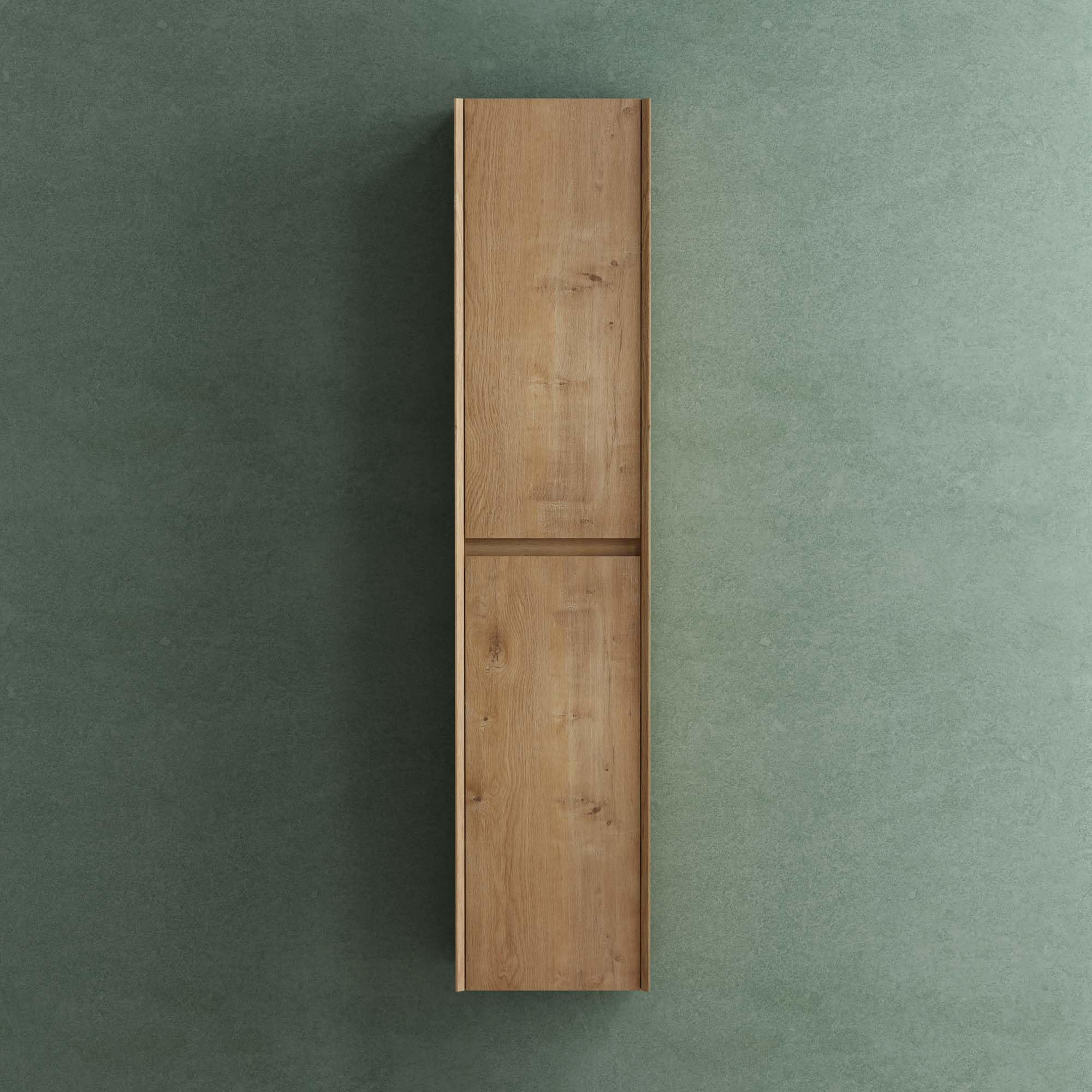 Mai & Mai Meuble Colonne de Salle de Bains Marron Clair Armoire Haute 160cm