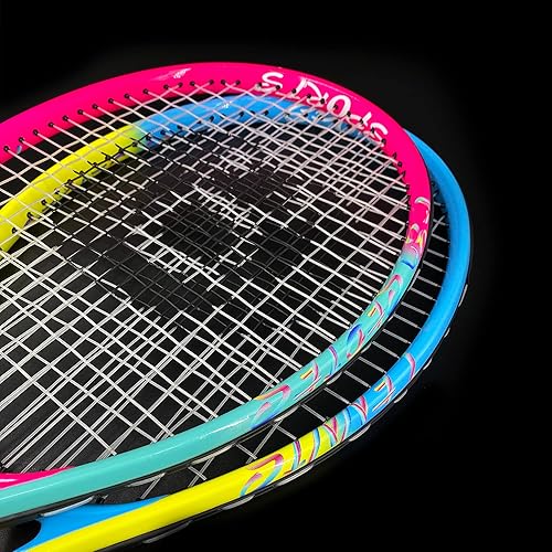 Miniatura 6 de Senston Raqueta de tenis profesional de 27 pulgadas, buen agarre de control, encordada con cubierta, sobreagarre de tenis, amortiguador de vibración