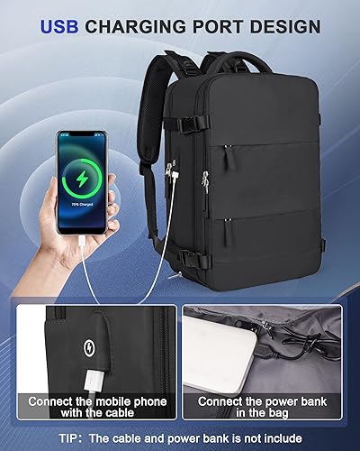 Miniatura 5 de Mochila para mujeres y hombres, bolsa de viaje, resistente al agua, mochila para senderismo, mochila para computadora portátil universitaria,