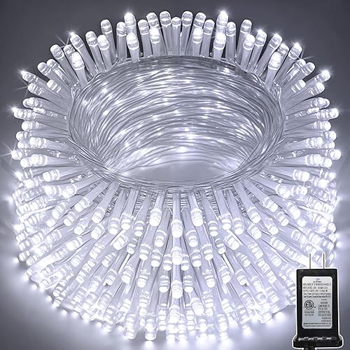Luces de Navidad de 328 pies, 1000 luces LED para exteriores, impermeables, 8 modos con temporizador, enchufables, para jardín, patio, fiestas y