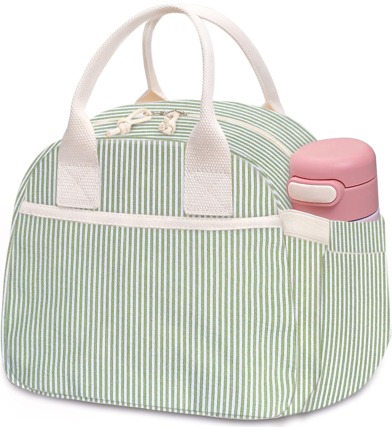 Carry bloom Lunch Box for Women, Insulated Lunch Bag Cute Corduroy Lunchbag — image 1