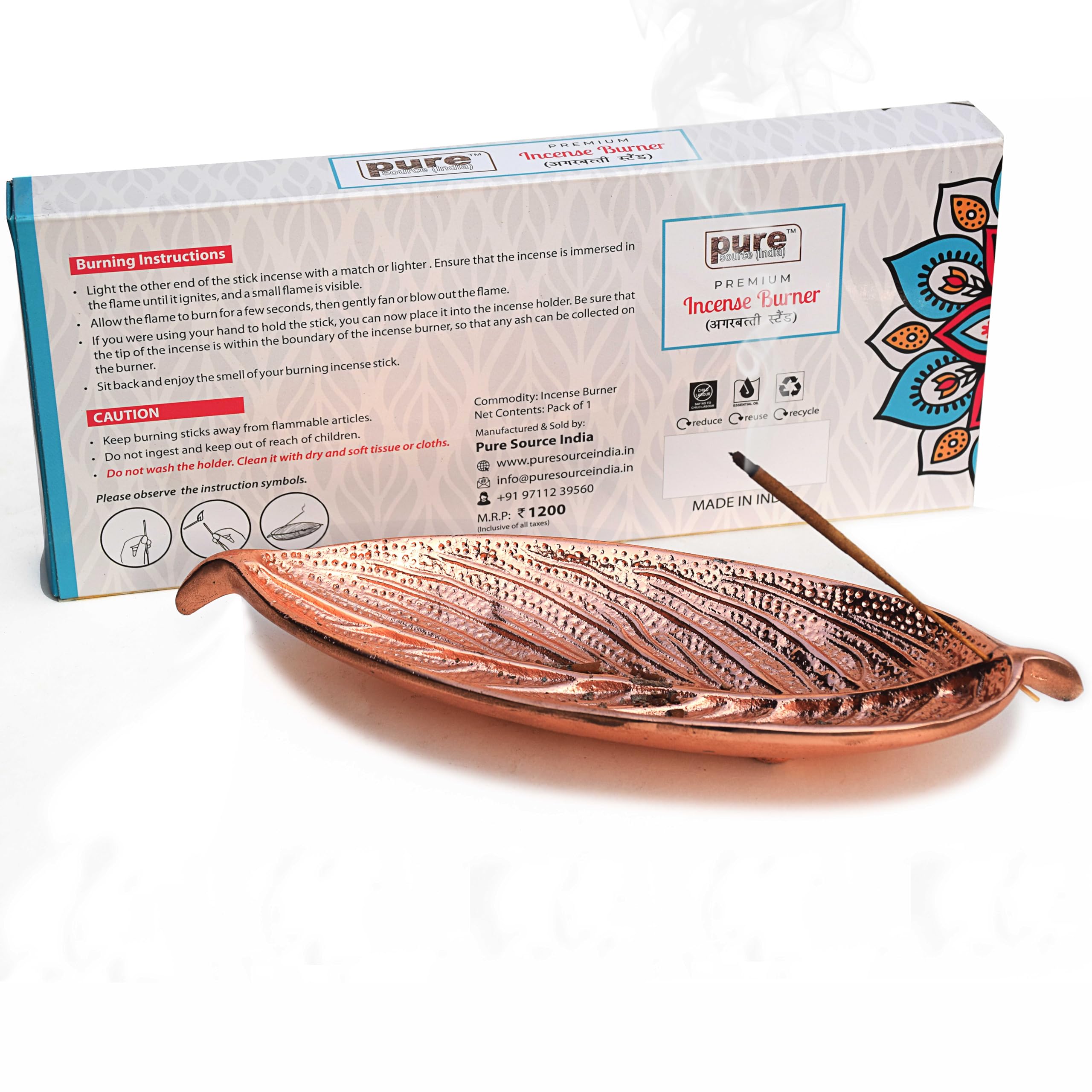 Pure Source India Aluminum Agarbatti Stand (10 x 3.25 x 2 inch, Copper) (B0C5RSBN51) Amazon Price History, Amazon Price Tracker