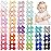 CLLOT Hair Clips for Baby Girls - 60 Tiny 2 Fully Covered Bows Barrettes for Infants and Toddlers