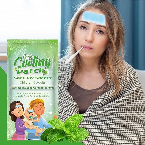 Cooling Gel Sheets Instant Pad, Forehead Sheet, Portable