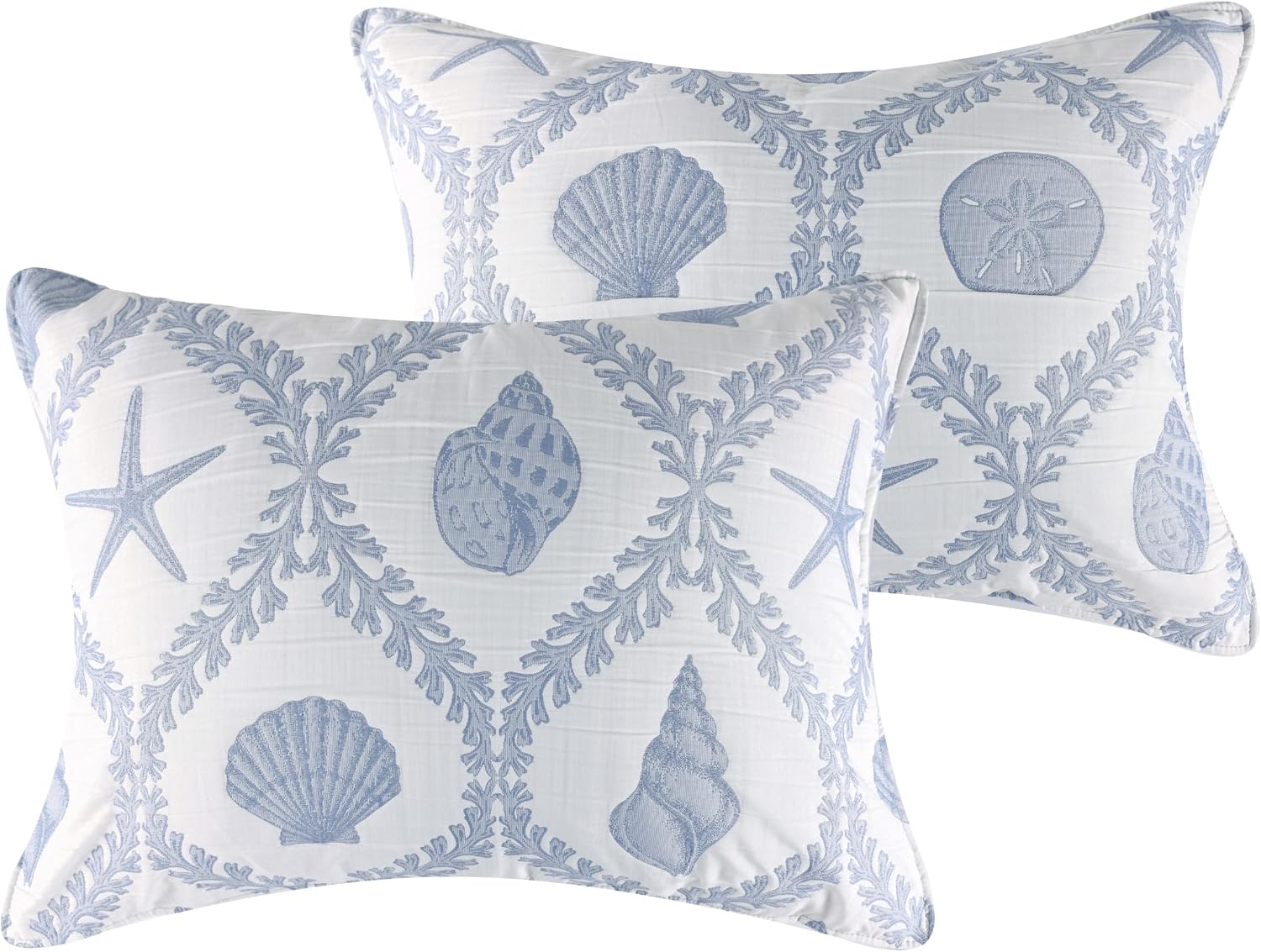 Greenland Home Fashions Laguna Coastal Matelassé Collection King Pillow Sham