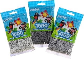 83-99787 1000 Piece Fuse Bead Bags of Light Gray, Gray, and Dark Gray, 3 Pack