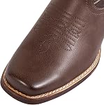 J's.o.l.e Cowboy Boots Men Square Toe – Wide Calf Pull On Western Work Boots, Slip Resistant, Double-Stitched, All-Day Comfort for Ranch, Riding & Concerts