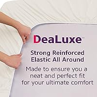 Vista 94 de DeaLuxe Kids Twin Deep Pocket Fitted Sheet - White - Microfiber - 16' Deep - Twin Size 39' x 75' - Perfect Fit for 14'-18' Mattresses