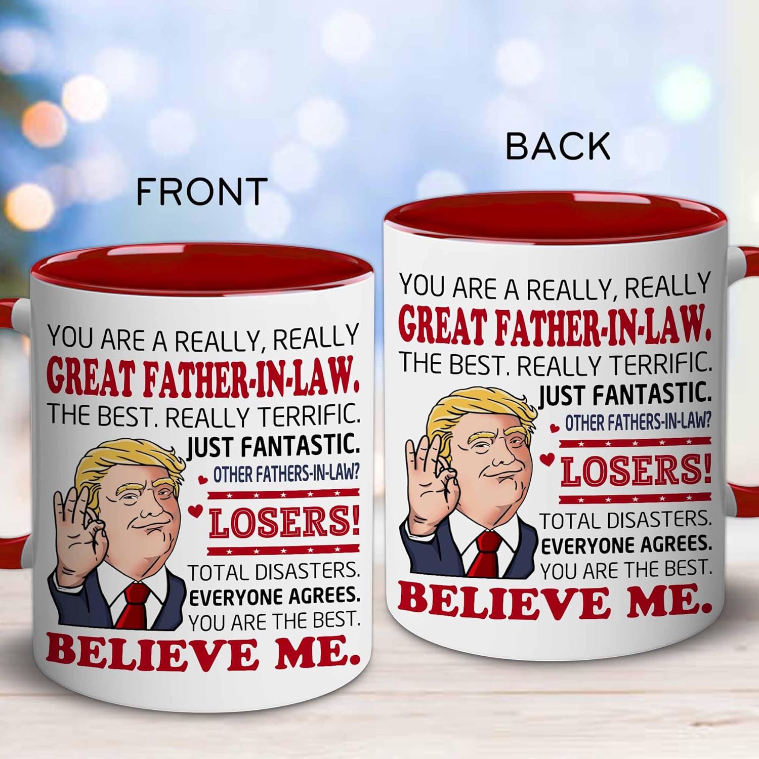 BECHUSKY Valentine Mugs Father in law Birthday Gift - Father in law Gift Ideas - Gift for Father-in-law from Daughter-in-law - Valentine, Fathers Day, Birthday Coffee Mugs For Bonus Dad Present Ideas - Image 3