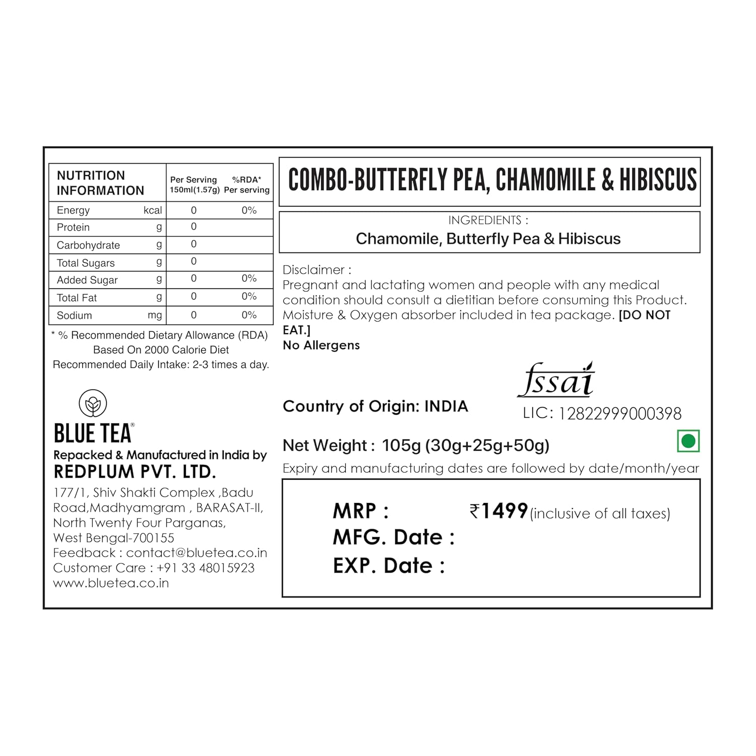 Buy Now Blue Tea - 3 In 1 Combo | Butterfly Pea Flower - 25G, Hibisc... 1 Buy Now Blue Tea - 3 In 1 Combo | Butterfly Pea Flower - 25G, Hibisc...