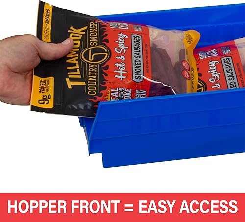 Miniatura 4 de Akro-Mils 30184 Contenedores de plástico para estantes, contenedores de almacenamiento resistentes para organización de garaje, armario y cajones,