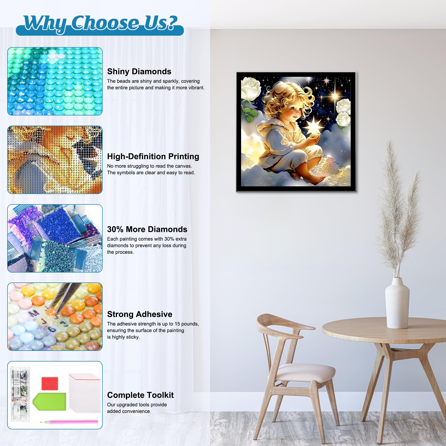 Kit Peinture Diamant Saint Bernard - Diamants Ronds 5D, Toile 30x40 Cm, Art Mosaïque DIY Pour Débutants, Déco Maison
