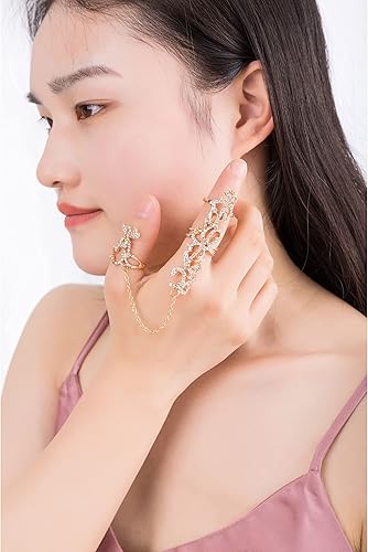 Vista 2 de Zealmer Anillo ajustable para mujer, diseño de flor de rosa, para boda, dama de honor, nupcial