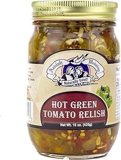 Amish Wedding Hot Green Tomato Relish 15 Ounces