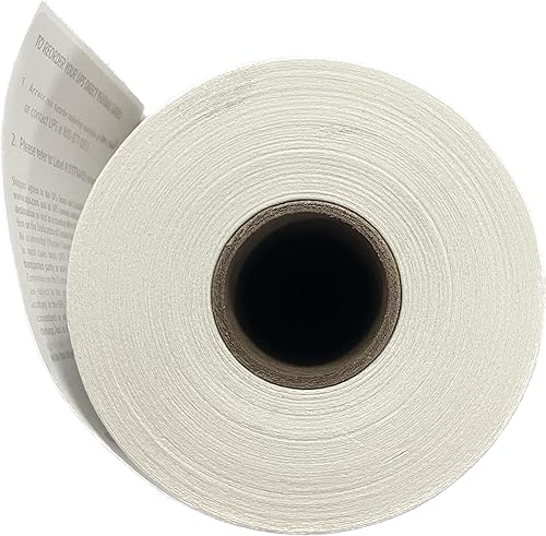 Rollo de etiquetas térmicas directas de UPS, 4 x 4.50 pulgadas, 473 etiquetas por rollo, 1 rollo en total (empaquetado por Renegade Dimensions)