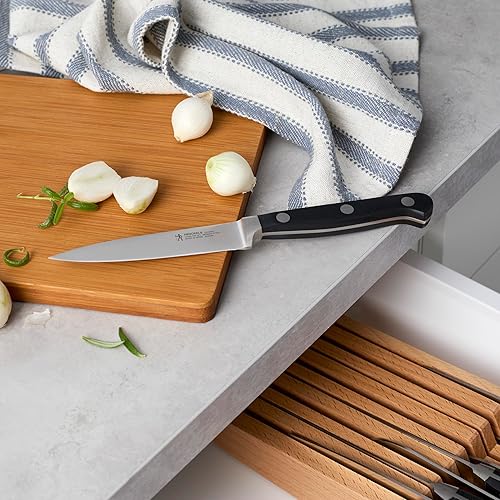 Miniatura 4 de HENCKELS Classic Razor-Sharp - Juego de 11 bloques de cuchillos, cuchillo de chef, cuchillo de pan, tenedor y cuchillo, ingeniería alemana informada