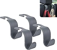 Vista 20 de Amooca Gancho universal para reposacabezas de asiento de automóvil, colgador de cuero con metal para asiento de automóvil, organizador para bolso
