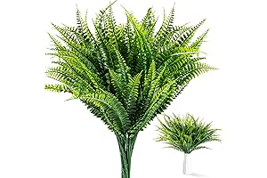 6-PCS Artificial Ferns for Outside Planters
