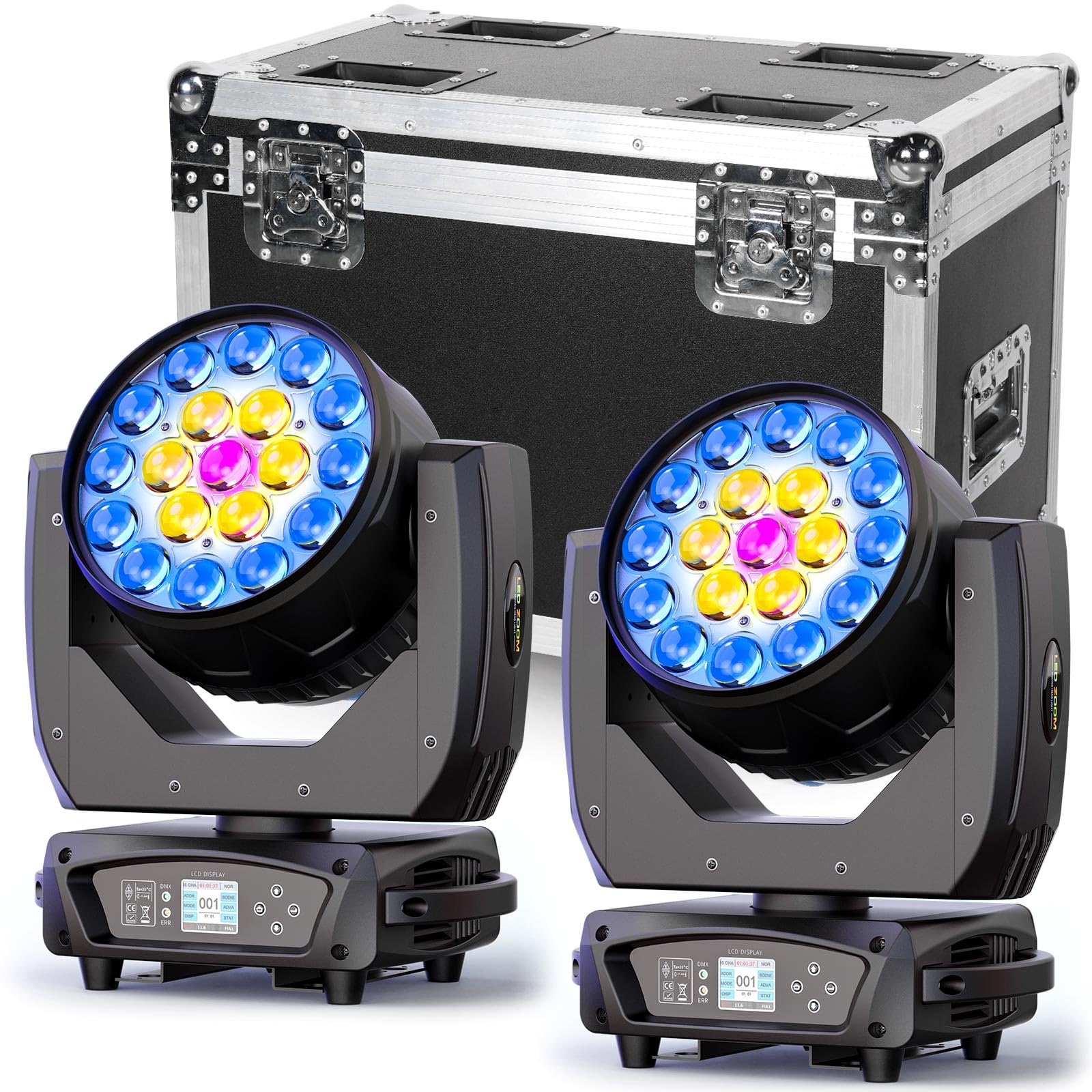 2 Teste Mobili LED Wash Zoom 285W - RGBW, Controllo DMX512, Per Stage, Discoteche E Eventi - Foto 8