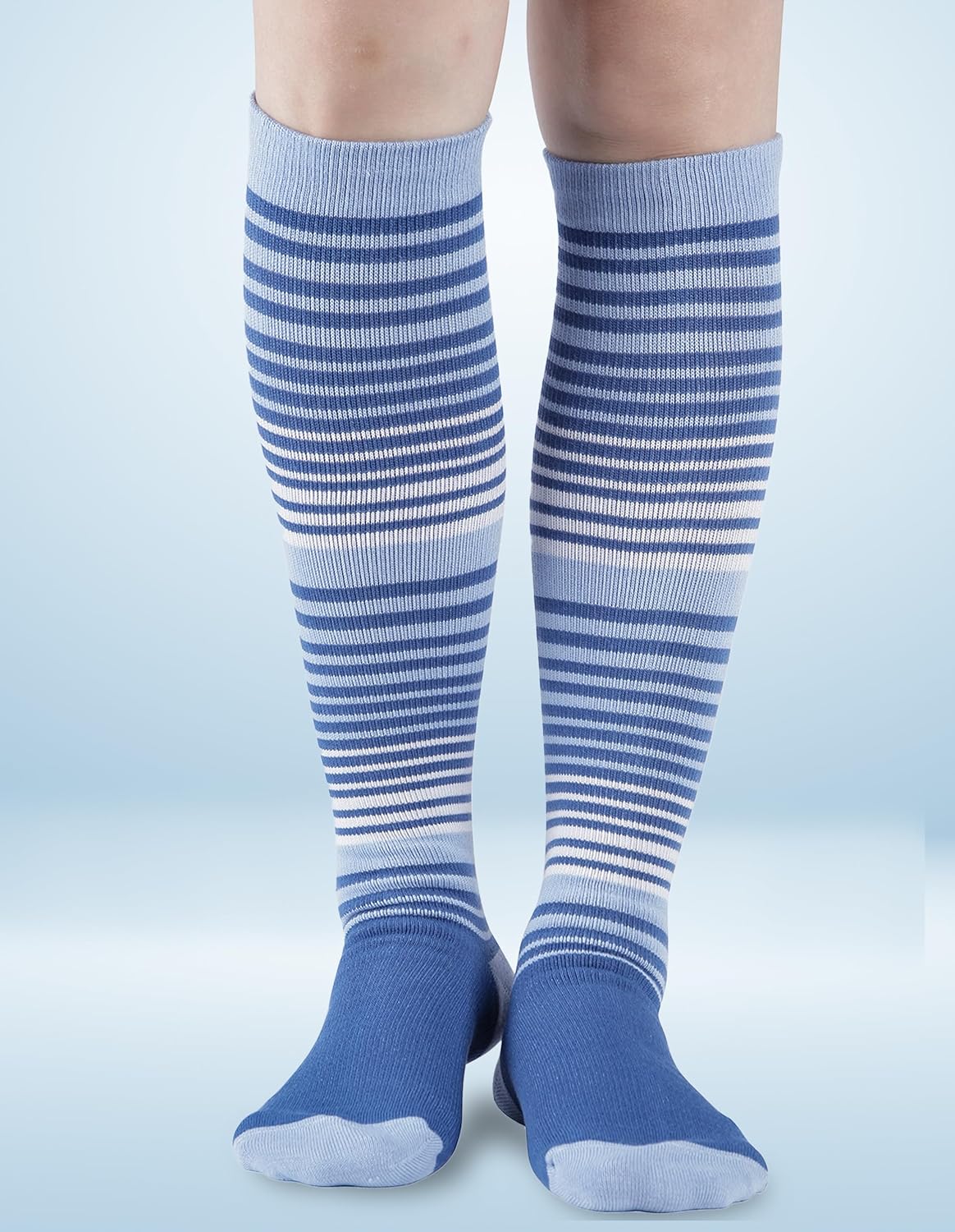 +MD 3 Pairs Bamboo Viscose Compression Socks for Women Men 15-20mmHg Knee High Support Stockings for Pregnancy Nurse Travel