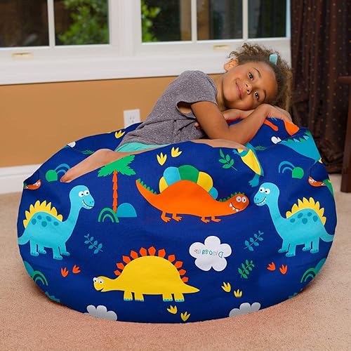 Miniatura 202 de Posh Creations - Sillón puff para niños, adolescentes y adultos, incluye funda extraíble y lavable a máquina, grande de 38 pulgadas, piel de conejo