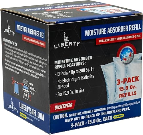 Miniatura 5 de Liberty Safe Humydry Absorber de humedad – Protege objetos de valor de daños por humedad – Seguro para armas – Prevención de óxido (2.6 onzas)