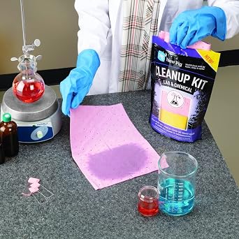 PIG Chemical Cleanup Kit - for Small Laboratory Spills - 9.25 L x 4 W x 13 H - PM50002