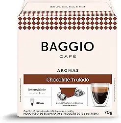 Baggio Café Cápsulas De Café Aroma Chocolate Trufado Compatível Com Máquinas Dolce Gusto Contém 10 Cápsulas