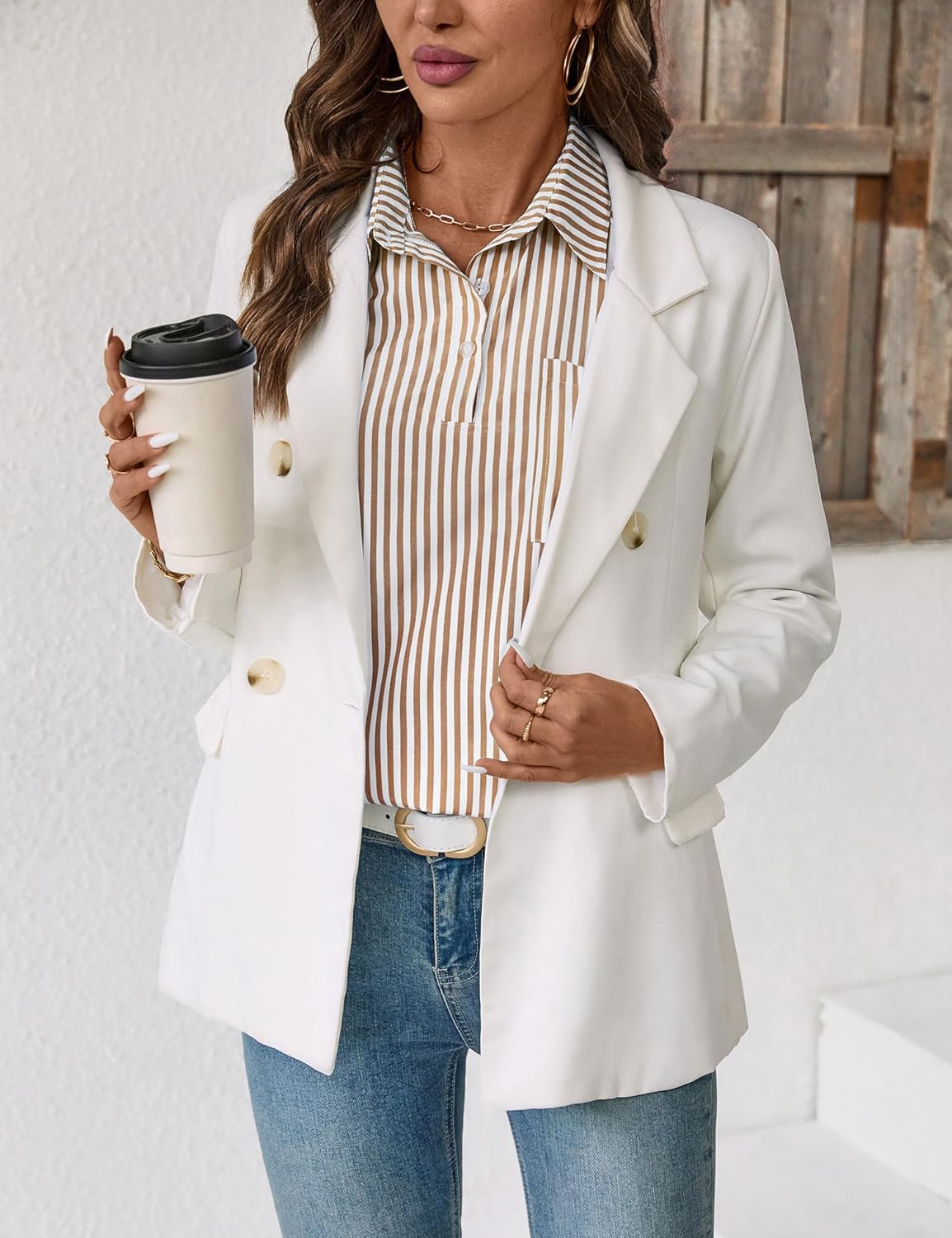 Kistore Women Blouses 3/4 Sleeve Business Shirts Smocked Cuffed Spring Dressy Casual Tops 2026 Fashion S-XXL - Image 3