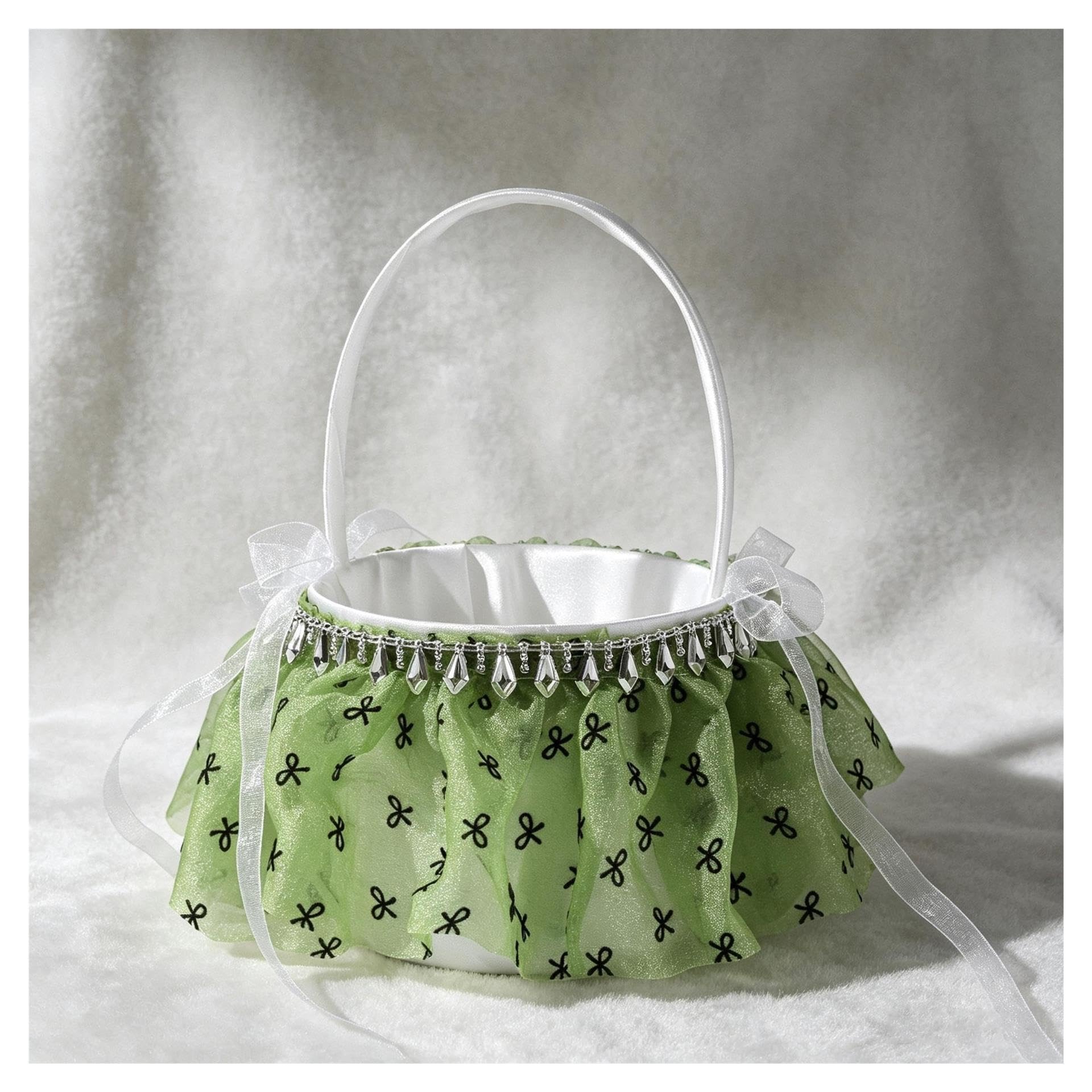 1pcs Small Wedding Flower Basket Per Matrimoni