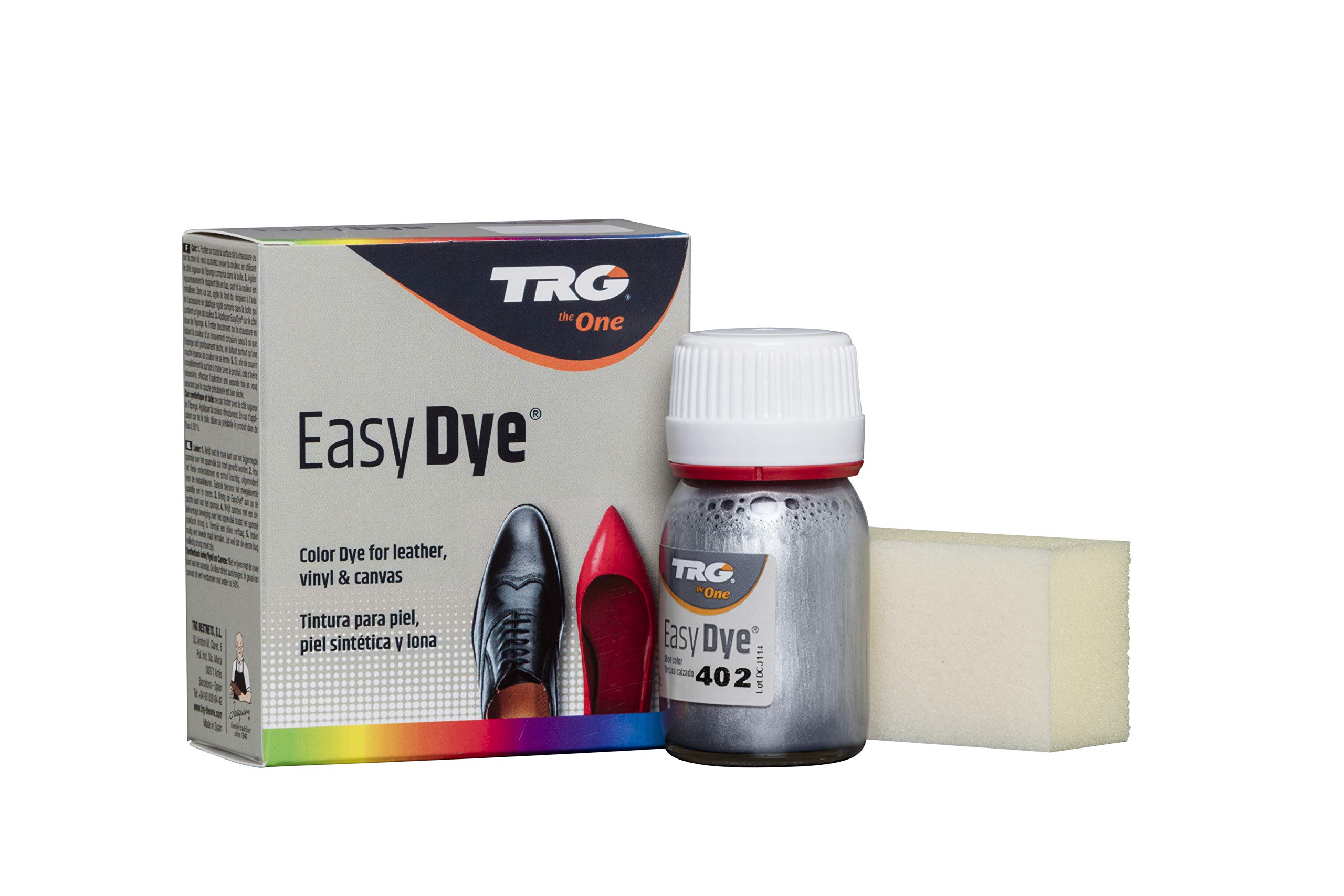 TRG the OneEasy Dye for Leather and Canvas, Metallic Colors (402 - Antique Silver)