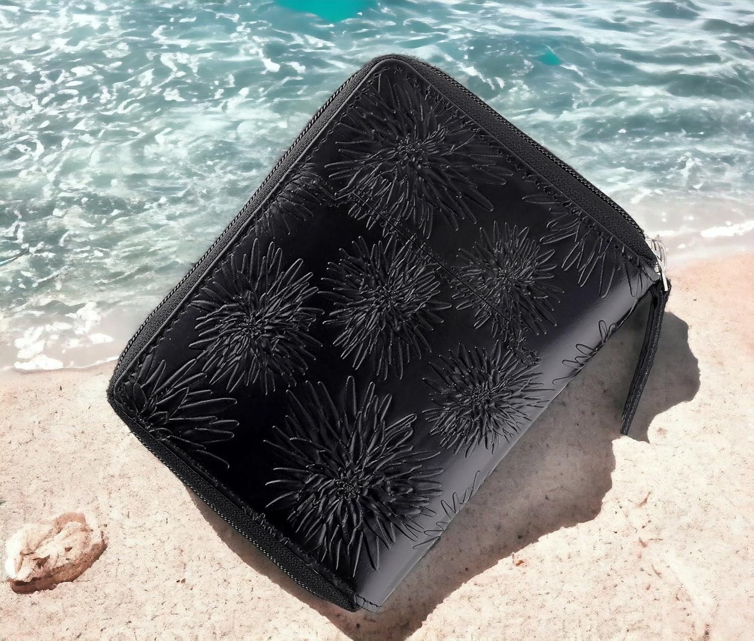 Passport Wallet - Travel Document Holder w/RFID Blocking – Full Grain Leather – Bifold compact zip around Wallet with Credit Card Slots for Women and Men,500-80 - Image 5