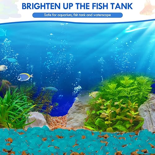 Miniatura 7 de 600 piedras decorativas que brillan en la oscuridad para exteriores, piedras luminosas para jardín, plantas en maceta, suculentas, patio, césped,