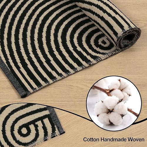 Miniatura 202 de Tiffasea Tapetes para puerta de interior, alfombra de área pequeña lavable beige de 2 x 3 pies, tapete reversible para puerta delantera, alfombra