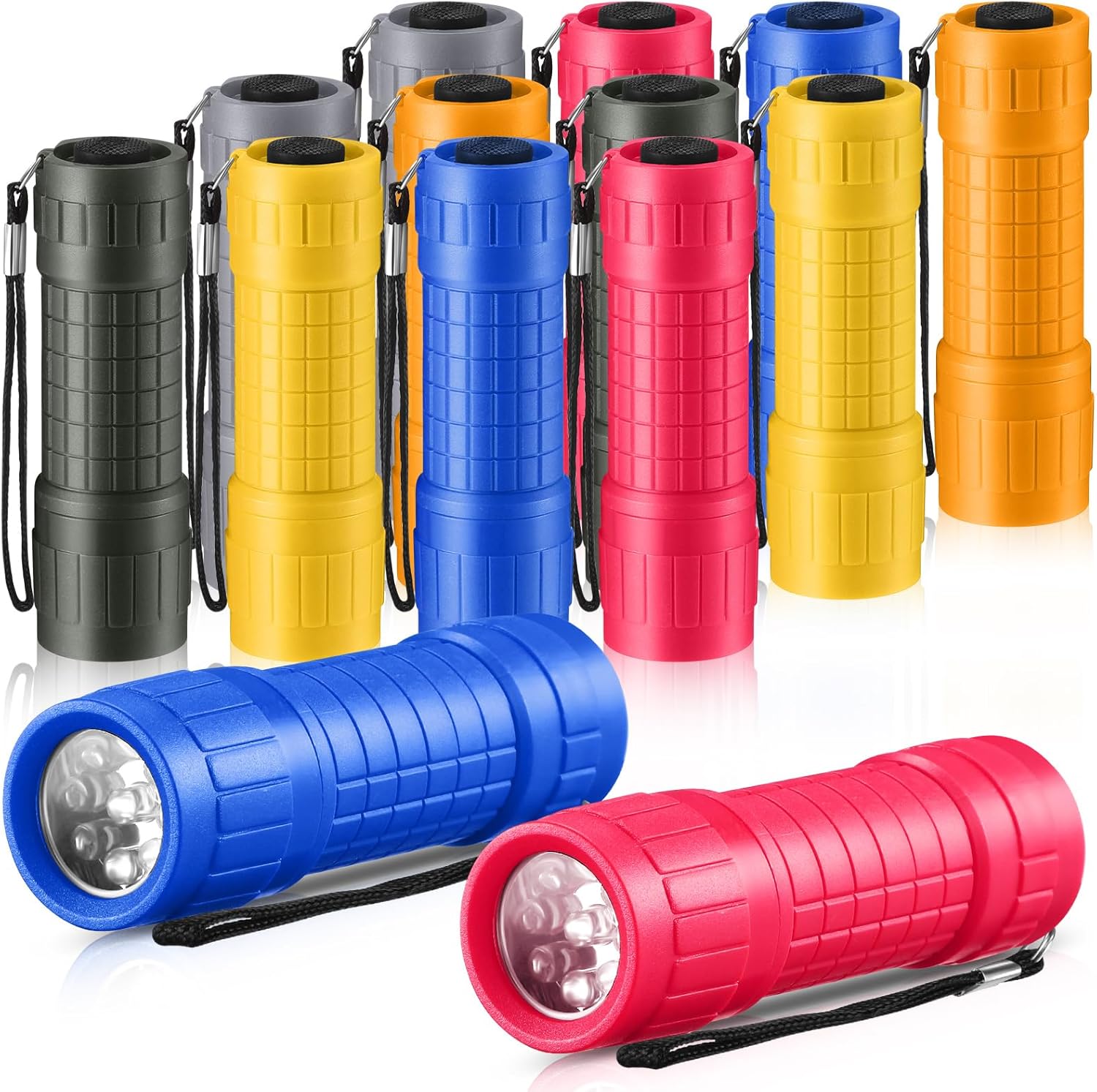 Tujoe 12 Pack Mini Flashlights Bulk Valentine's Day Gifts for Kids