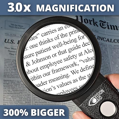 Miniatura 9 de 30 lupas manos libres con 36 luces LED ultra brillantes y estuche, lupa de 40 lupas con soporte para leer joyas, monedas, relojes, manualidades,