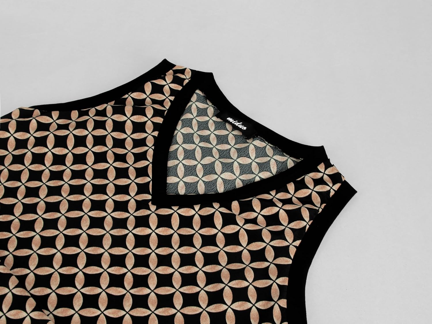 miduo Womens Casual Summer V Neck Sleeveless Floral Printed Beach Split Maxi Dress Sundress - Image 8