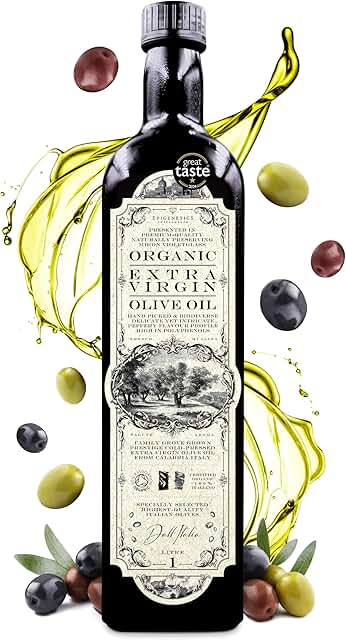 Organic Extra Virgin Olive Oil 1000ml | Prestige Cold Pressed Olives Fro...