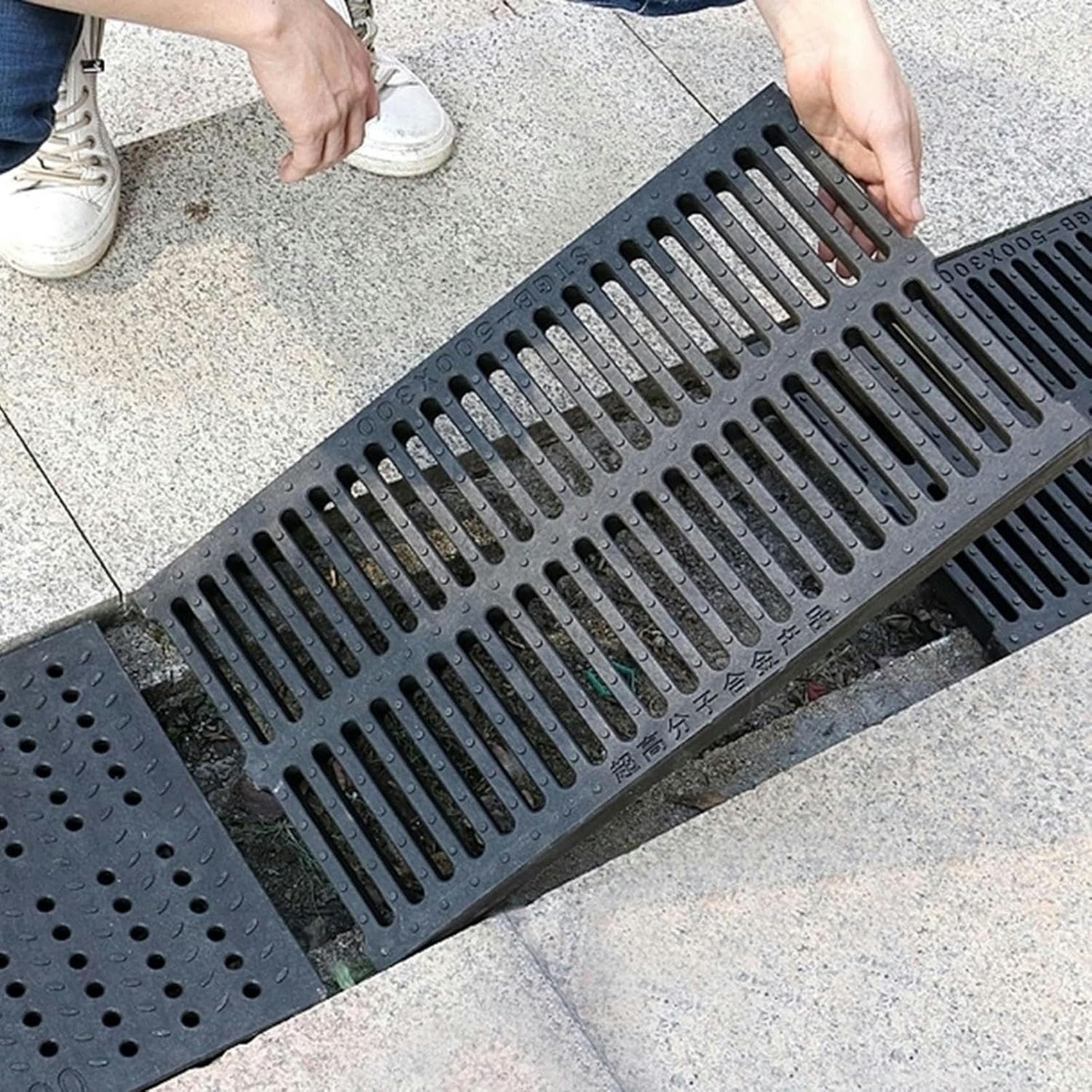 Grilles de drainage extérieur anti-engorgement avec couvercle haute résistance