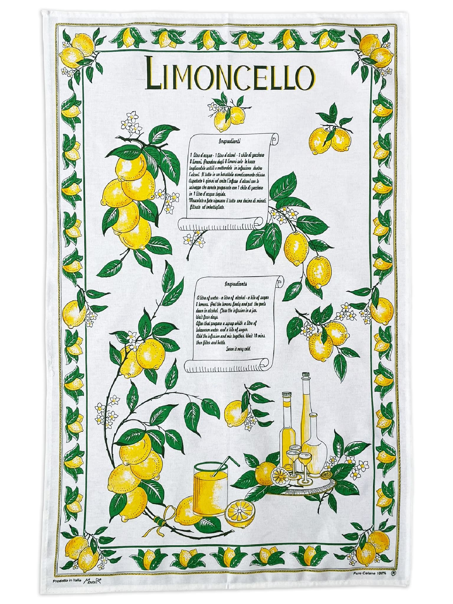 BLU RITMO Canovacci Cucina Cotone Italia 55x85 cm - Sapori - 4 pezzi | Set strofinacci cucina cotone, Made in italy, Asciughini, Canovaccio, Idea regalo, Panno multiuso, Panni cucina