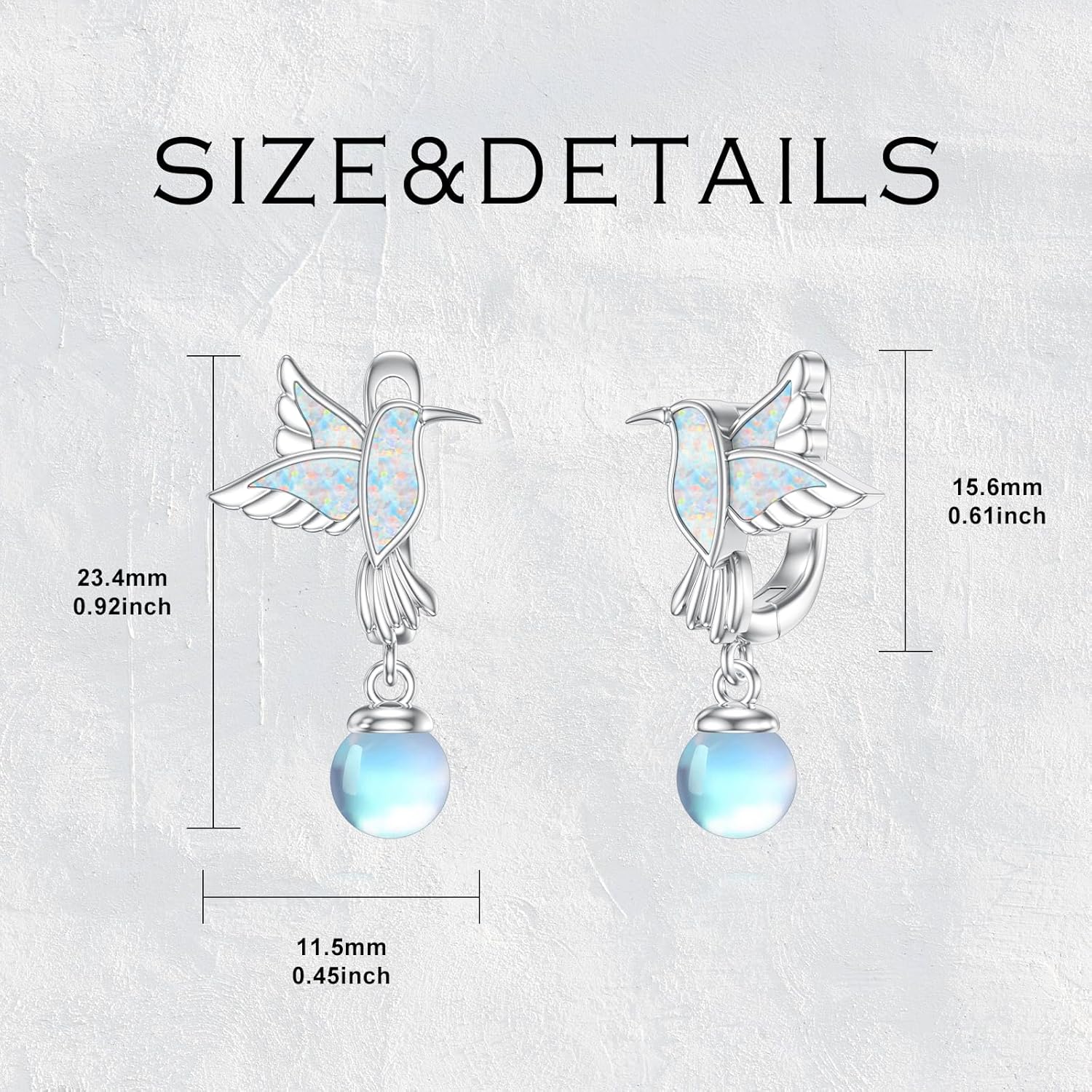 PROESS 925 Sterling Silver Hummingbird/Bee/Butterfly/Dragonfly Earrings Bird Earrings Jewerly for Women Christmas Valentine's Day Gifts