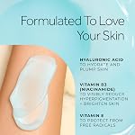 Gel hydratant pour le visage à l'acide hyaluronique, vitamine E et B3 pour 24 heures d'hydratation et une peau lumineuse, 100 ml