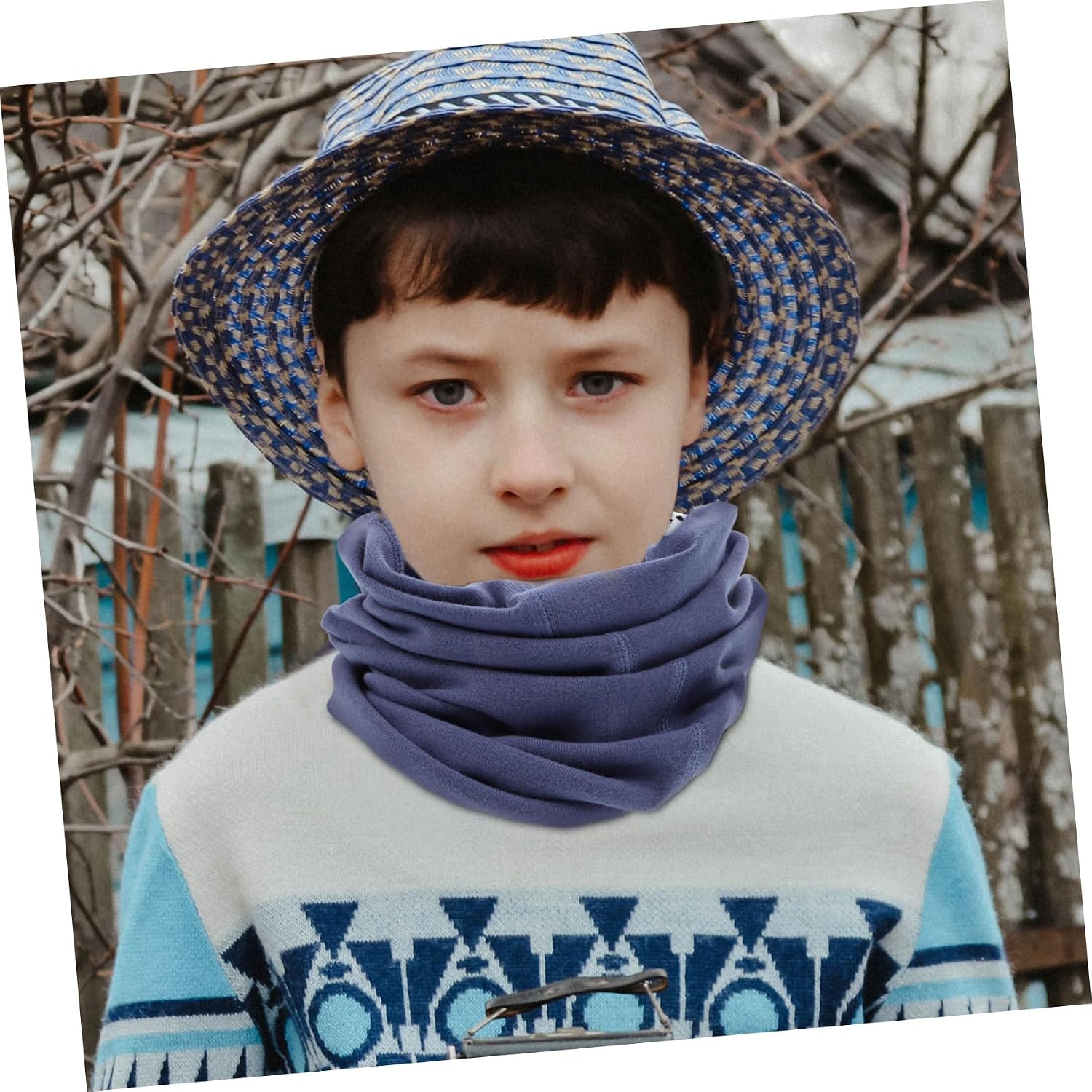 Beavorty Kids Cotton Neck Warmer Scarf for Boys Girls Winter Outdoor