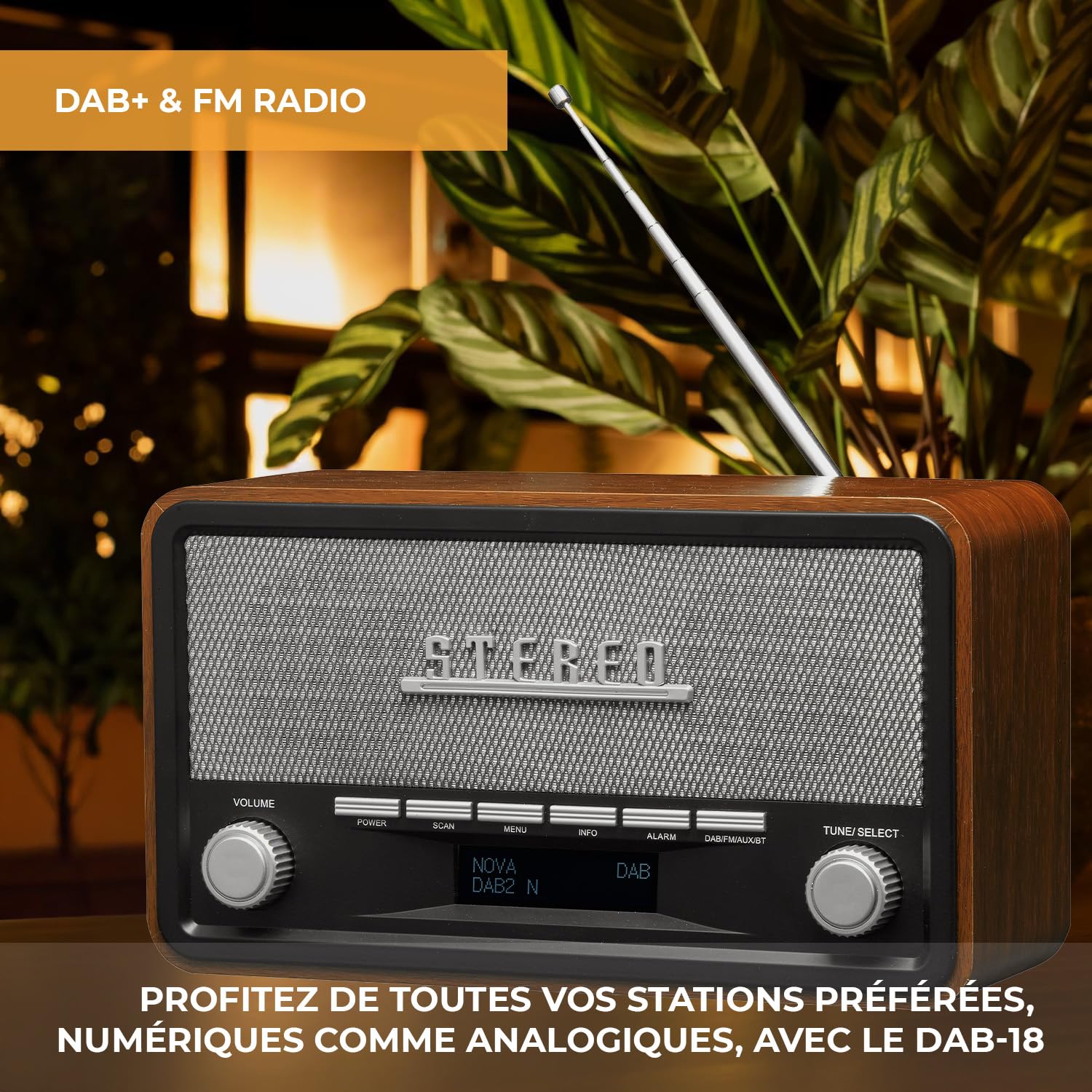 Denver Electronics DAB-18 Radio portable Personnel Analogique et numérique Noir, Gris - Radios portables (Personnel, Analogique et numérique, DAB+,FM, 87,5 - 108 MHz, Auto scan, 4 W)